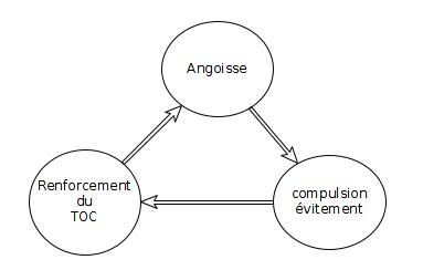 Schéma du cercle vicieux qui nourrit le TOC